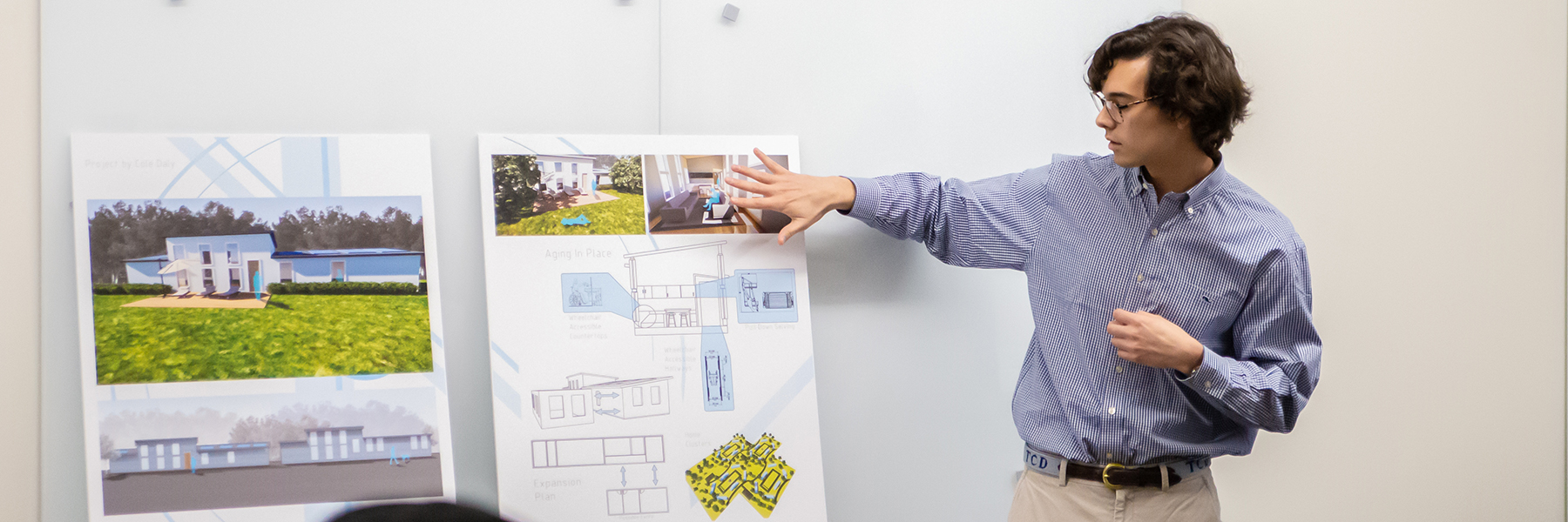 IU student presents designs for a modest home.
